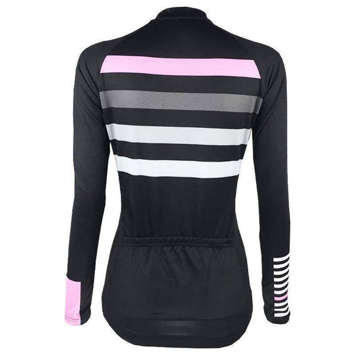 Women's Four Stripe Long Sleeve Cycling Jersey-Online Cycling Gear Australia-Online Cycling Gear Australia