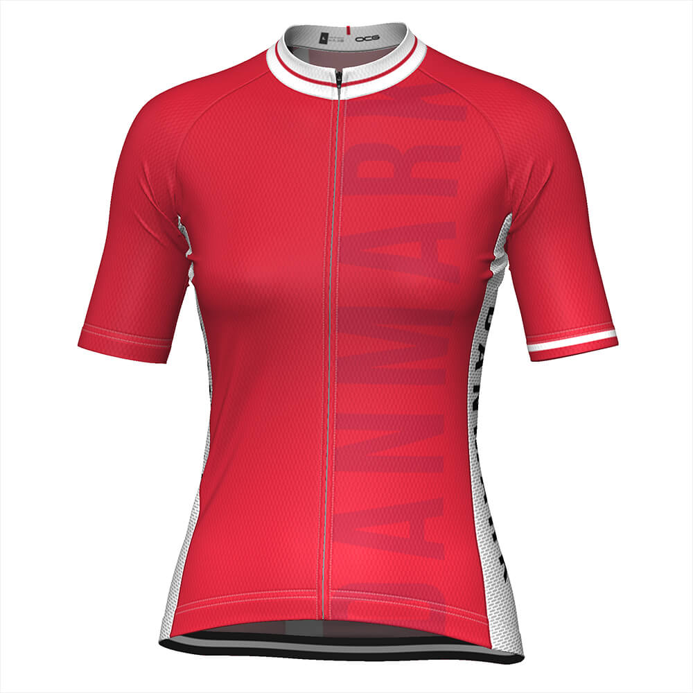 Women's Denmark National Pro Short Sleeve Cycling Jersey