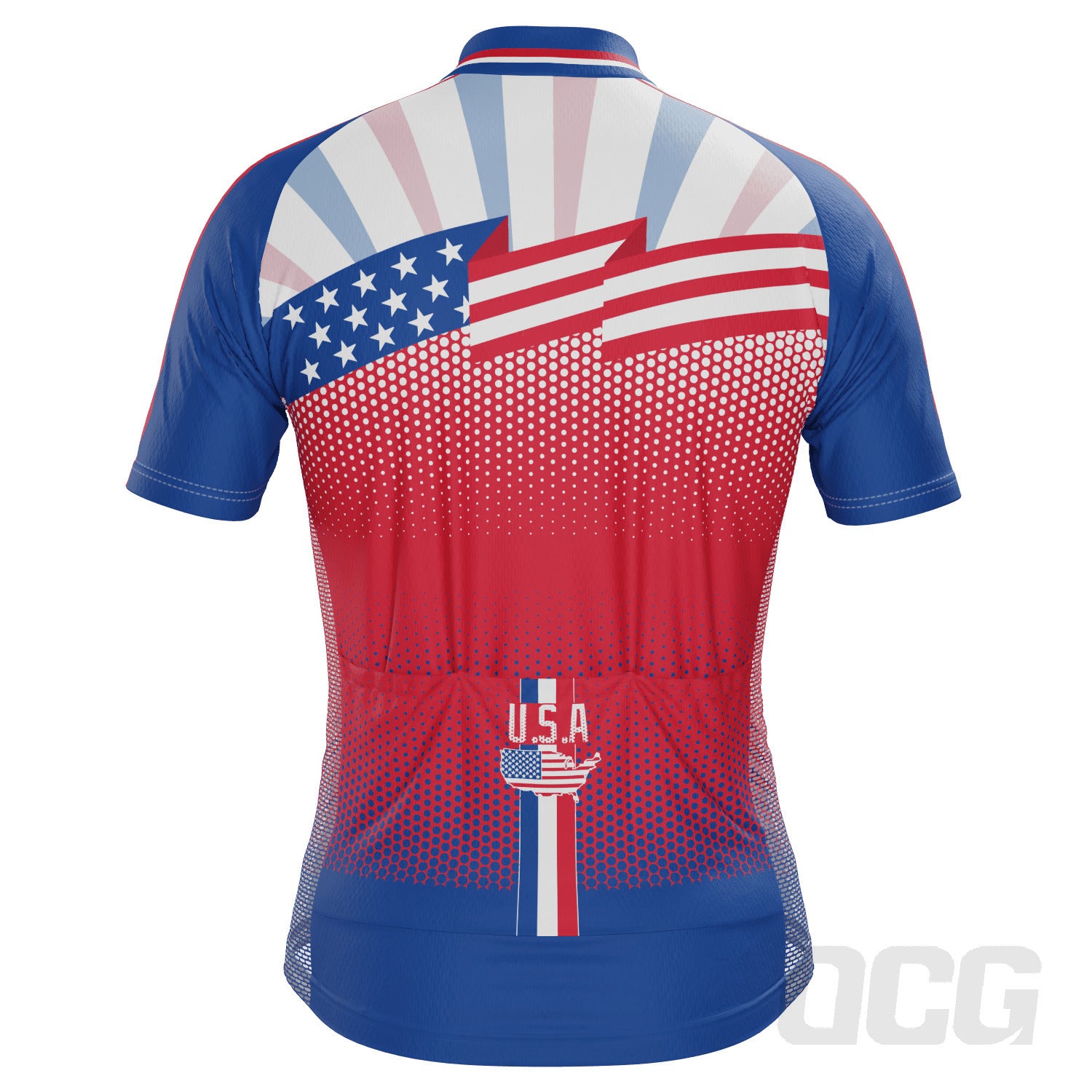 Men's World Countries Team USA Icon Short Sleeve Cycling Jersey