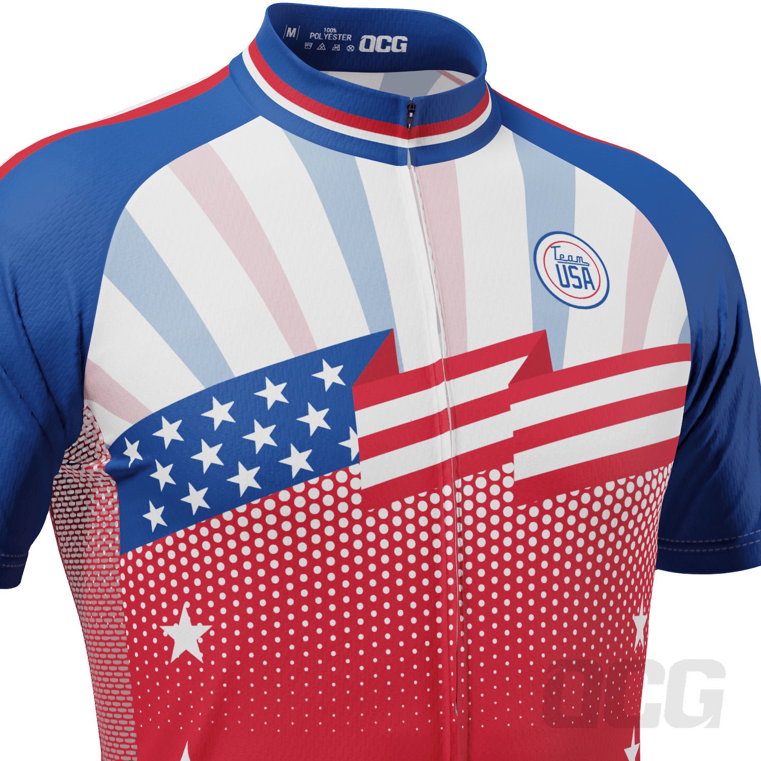 Men's World Countries Team USA Icon Short Sleeve Cycling Jersey