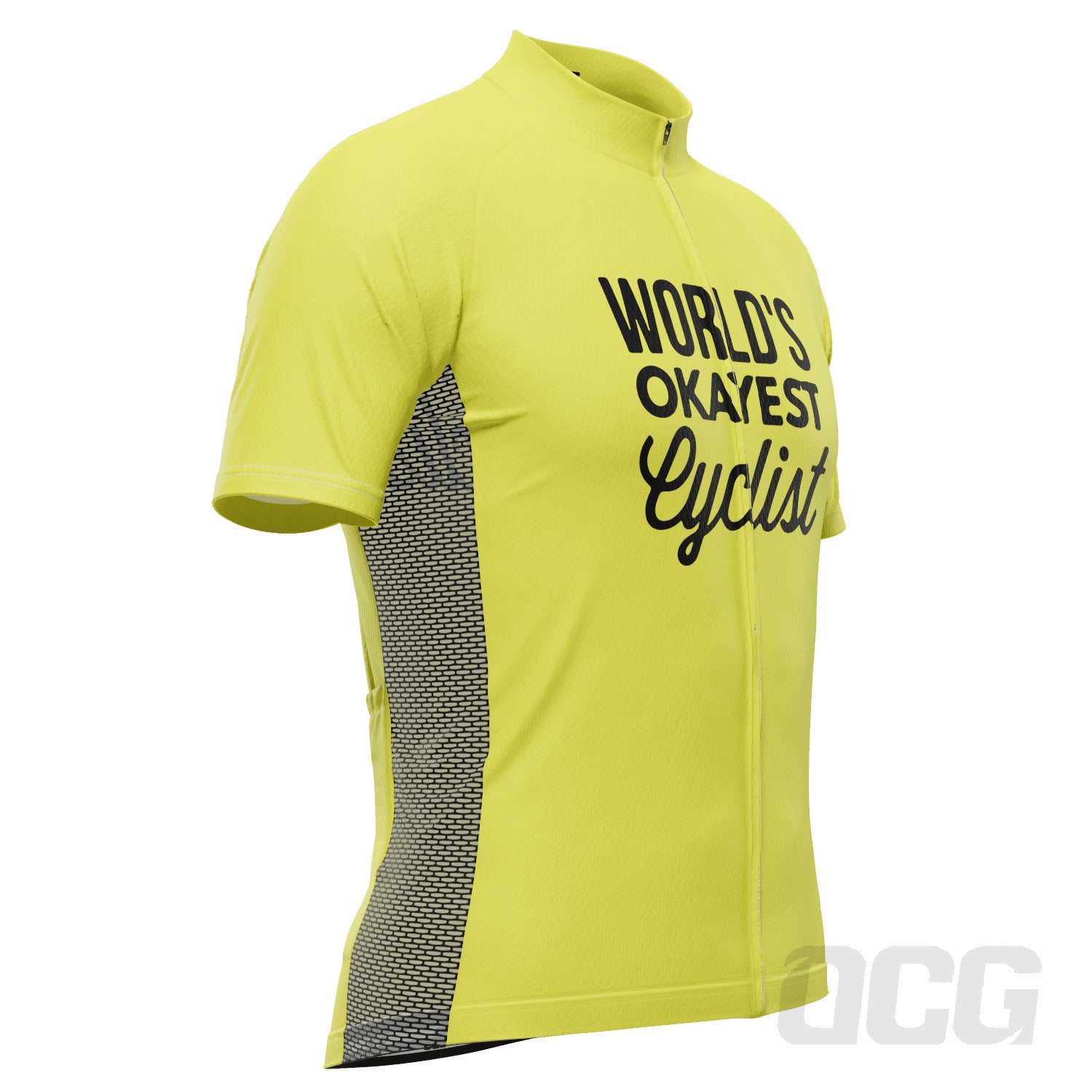 Men's World's Okayest Cyclist Short Sleeve Cycling Jersey